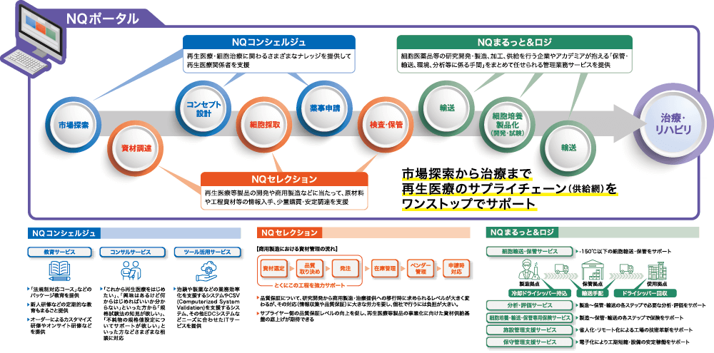 市場探索から治療まで再生医療のサプライチェーン（供給網）